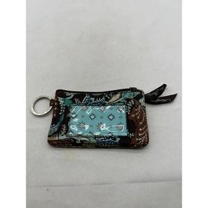 Vera Bradley Zip Ide Wallet in Java Blue print